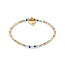 Annie Haak Boho Gold Plated Bracelet - White and Blue