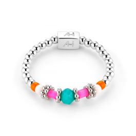 Annie Haak Boho Silver Ring - Turquoise Multicolour