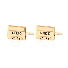 Scream Pretty Mix Tape Stud Earrings - Gold