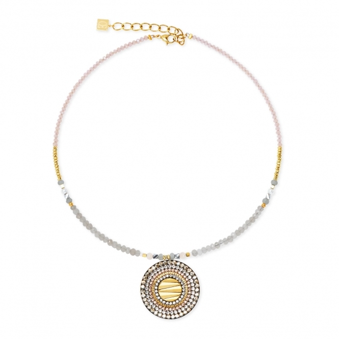 Coeur De Lion Amulet Modern Future Necklace gold-beige