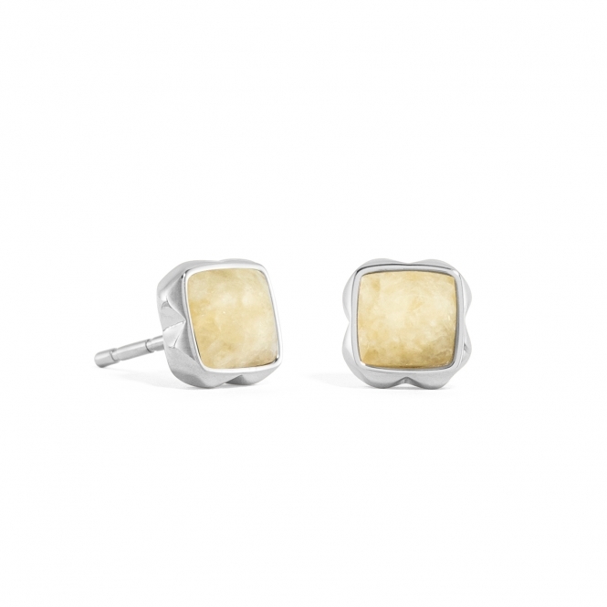 Coeur De Lion Citrine Silver November Birthstone Earrings