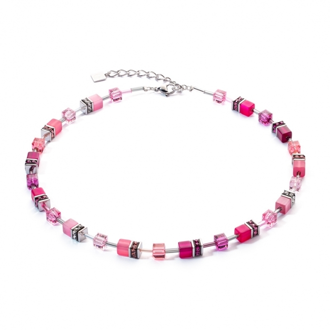 Coeur De Lion GeoCUBE® Iconic Magenta Necklace