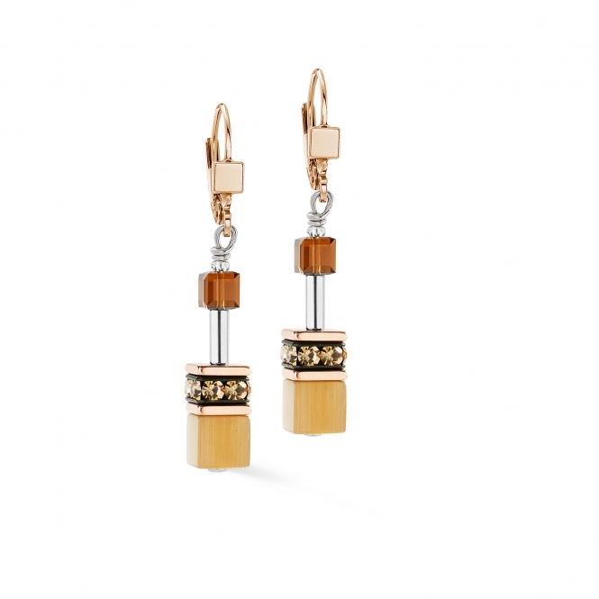 Coeur De Lion GeoCUBE® Iconic Mocha Mousse Earrings