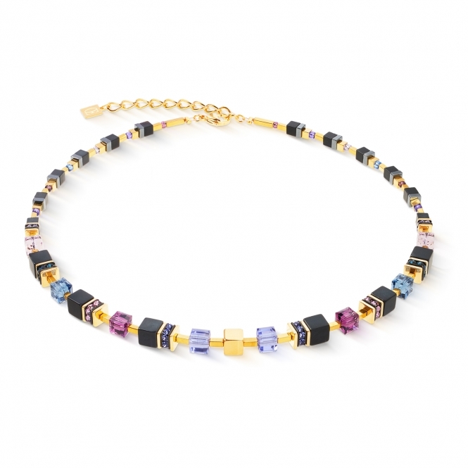 Coeur De Lion GeoCUBE® Precious Classic necklace Blue Moon gold