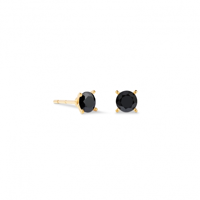 Coeur De Lion Glam Dot 5 mm gold-black Stud Earrings
