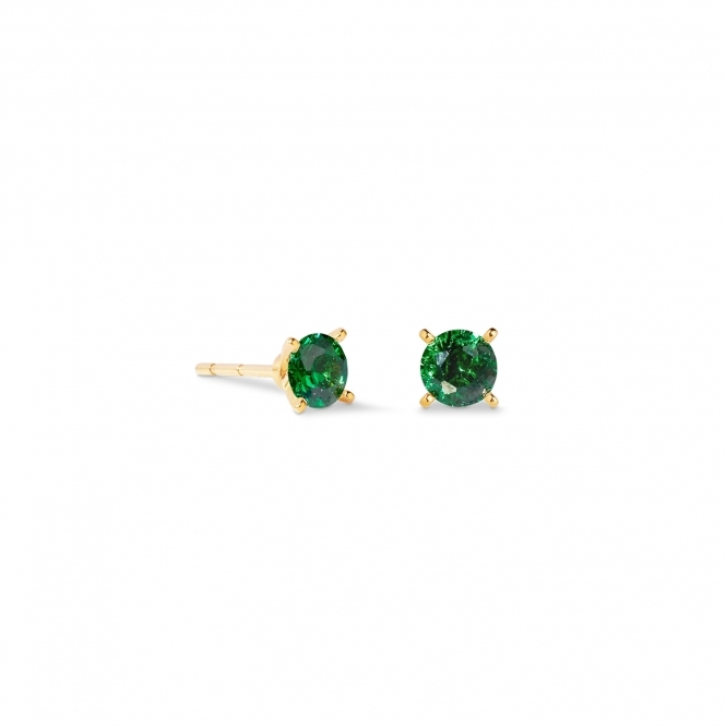 Coeur De Lion Glam Dot 5 mm gold-dark green Stud Earrings