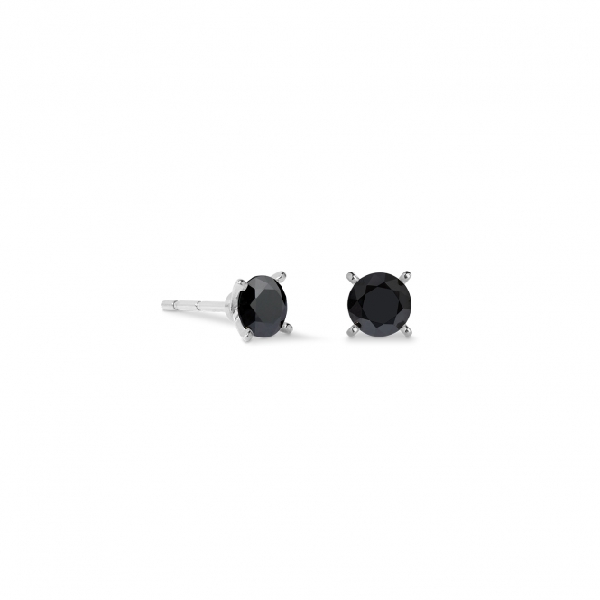 Coeur De Lion Glam Dot 5 mm silver-black Stud Earrings