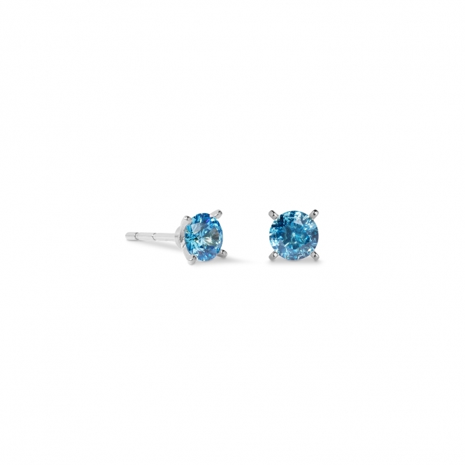 Coeur De Lion Glam Dot 5 mm silver-blue Stud Earrings