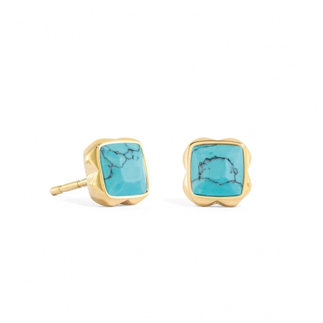 Coeur De Lion Turquoise Gold December Birthstone Earrings