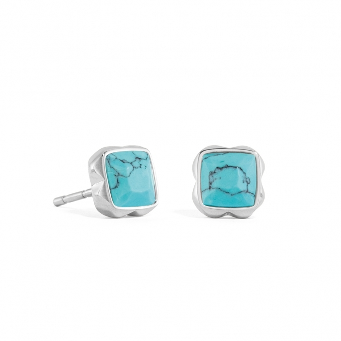 Coeur De Lion Turquoise Silver December Birthstone Earrings