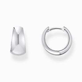 Thomas Sabo Silver Classic Hoop Earrings Chunky Trapezoidal Shape
