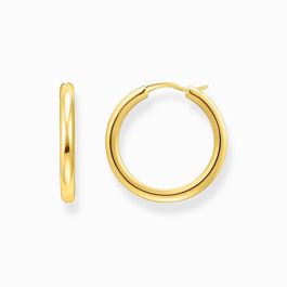 Thomas Sabo Gold Plated Classic Wider Hoop Earrings