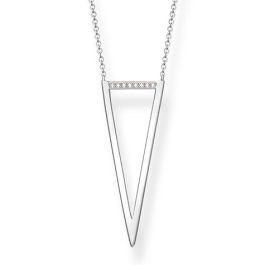 Thomas Sabo Silver and Diamond Triangle Necklace