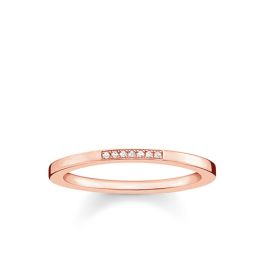 Thomas Sabo Slim Rose Gold and Diamond Ring