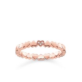 Thomas Sabo Hearts Diamond Ring, Rose Gold