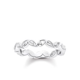 Thomas Sabo Silver and Diamond Leaves Ring