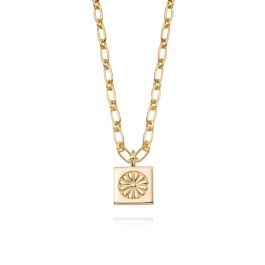 Daisy Bloom Medallion Necklace - Gold