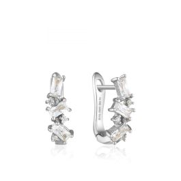 Ania Haie Glow Cluster Huggie Earrings - Silver