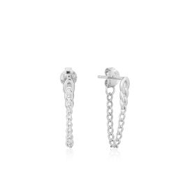 Ania Haie Curb Chain Stud Silver Earrings