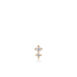 Ania Haie Double Sparkle Barbell Gold Single Earring