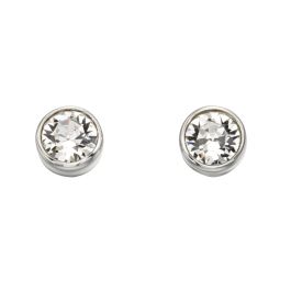 April Birthstone Earrings - Sterling Silver