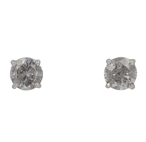 14ct White Gold 2.00ct Brilliant Cut Diamond Stud Earrings