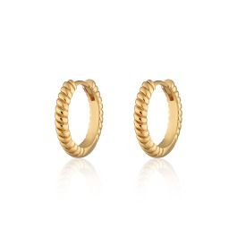Scream Pretty Large Twist Huggie Hoop Earrings - Gold