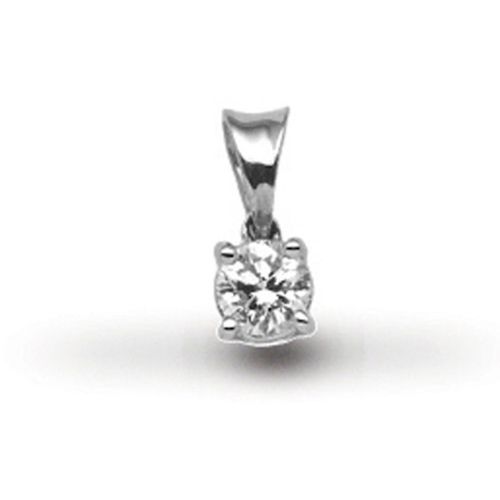 18ct White Gold 0.35ct Diamond Claw Set Pendant