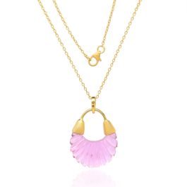 Shyla Ettienne Gold Necklace - Pink
