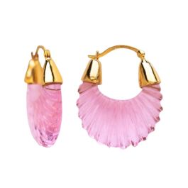 Shyla Ettienne Gold Earrings - Soft Pink