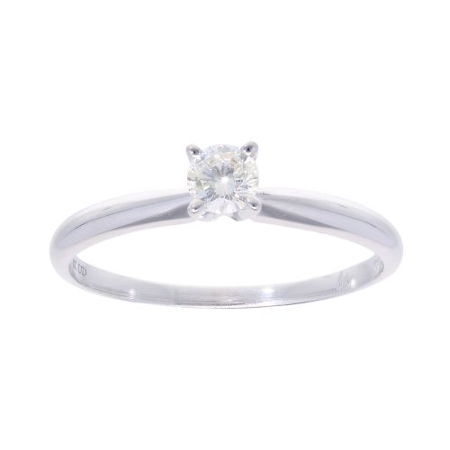 14ct White Gold 0.25ct Solitaire Diamond Ring