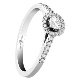 Brown & Newirth 'First Kiss' Diamond Halo Engagement Ring