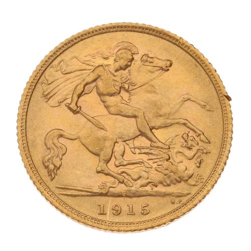 1915 George V Half Sovereign Coin