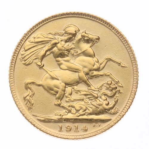 1914 George Full Sovereign Coin