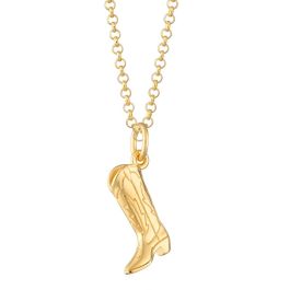 Scream Pretty Cowboy Boot Necklace - Gold Plated