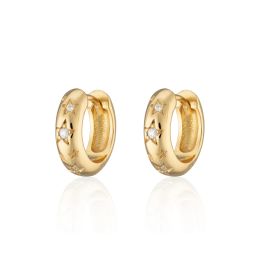 Scream Pretty Celestial Chunky Huggie Hoop Earrings - Gold