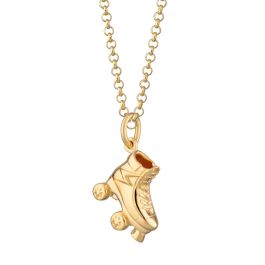 Scream Pretty Roller Skate Necklace - Gold