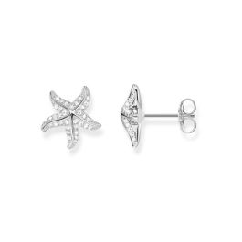 Thomas Sabo Silver and Zirconia Starfish Ear Studs