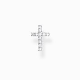 Thomas Sabo Single Stud Earring - Silver Cross with White Stones