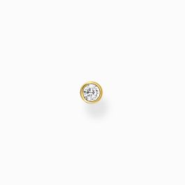 Thomas Sabo Single Gold Stud with White Zirconia