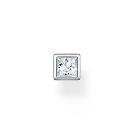 Thomas Sabo Single Earring - White Stone Square Rubover