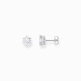 Thomas Sabo Silver Stud Earrings with 7mm Brilliant Cut White Zirconia