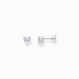 Thomas Sabo Silver Heart Stud Earrings with White Zirconia