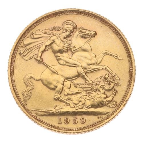 1959 Elizabeth II Full Sovereign Coin