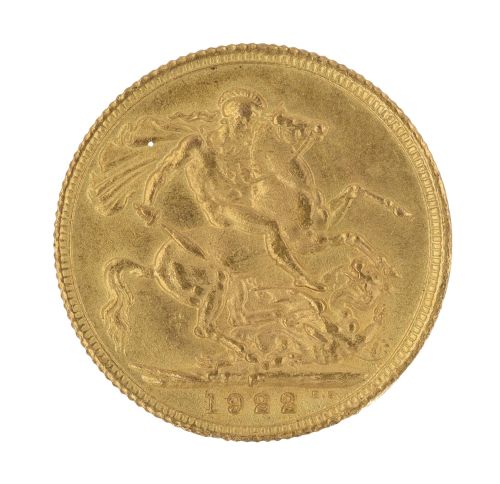1922 George V Full Sovereign Coin