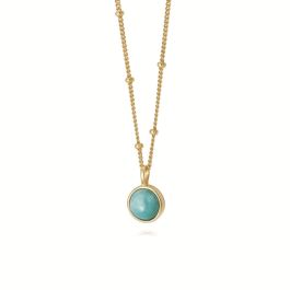 Daisy Amazonite Healing Necklace - Gold