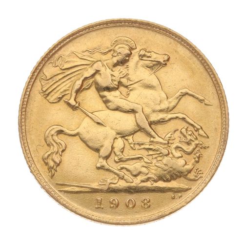 1908 Edward VII Half Sovereign Coin