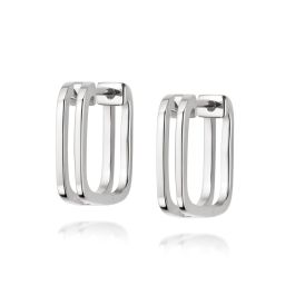 Daisy Rupi Huggie Hoop Earrings - Silver