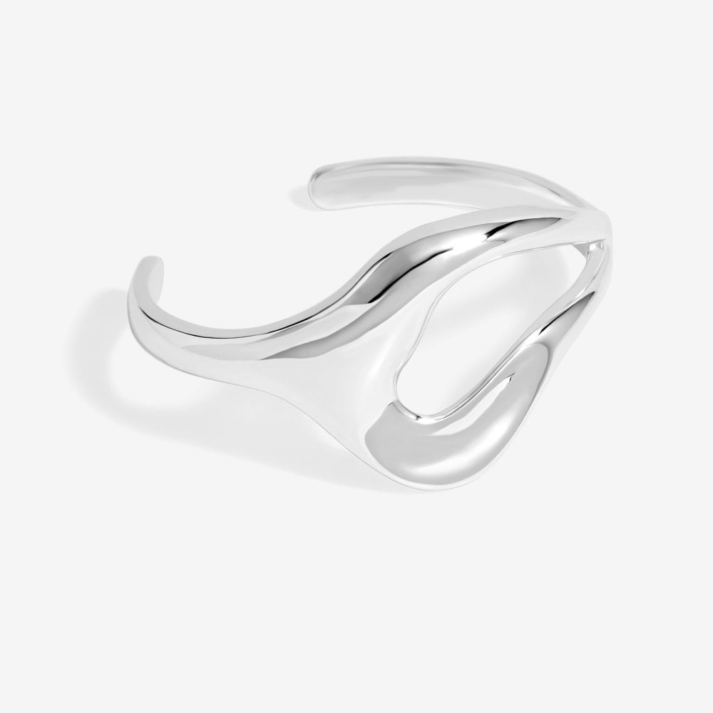 Inicio Silver Plated Molten Open Cuff - Gift Pouch
