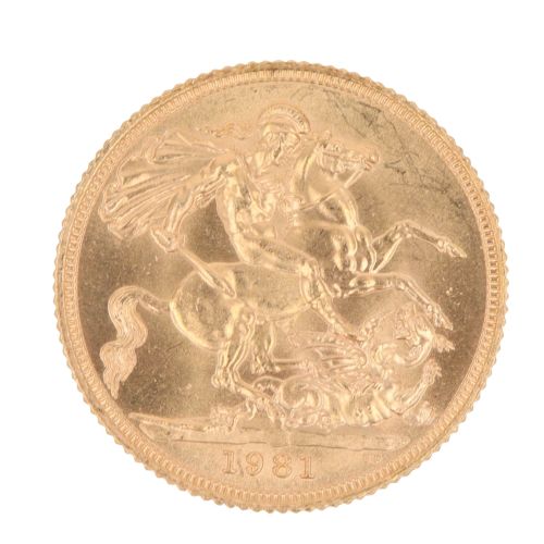 1981 Elizabeth II Full Sovereign Coin